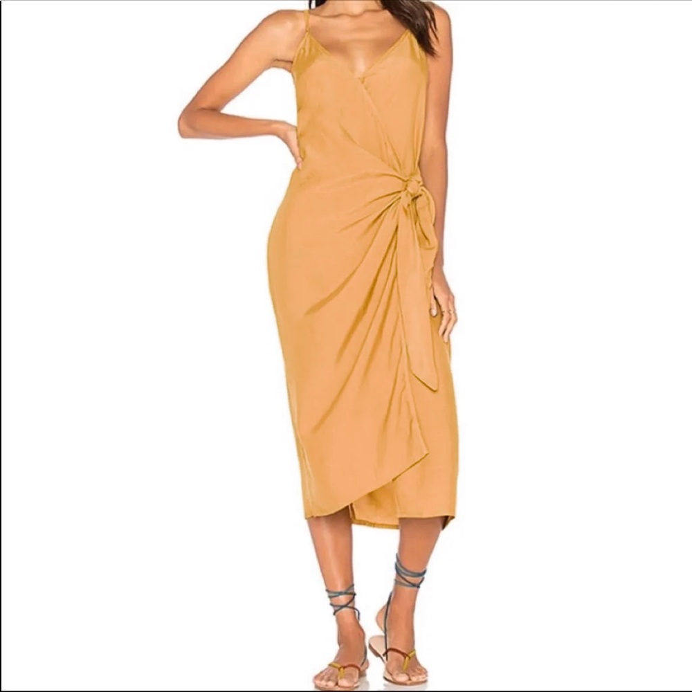 Faithfull The Brand Juell Midi Wrap Dress Size 8